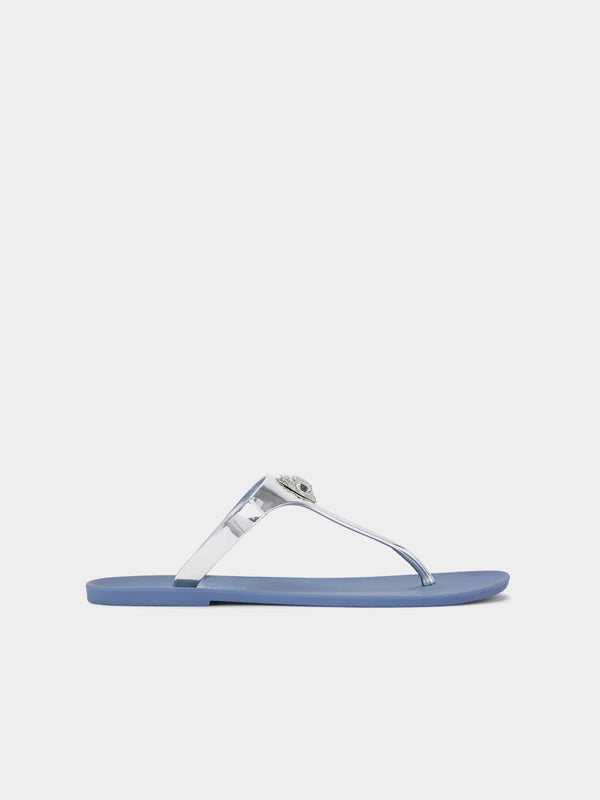 Kurt Geiger London Maddison T-Bar Sandal - Silver Combination
