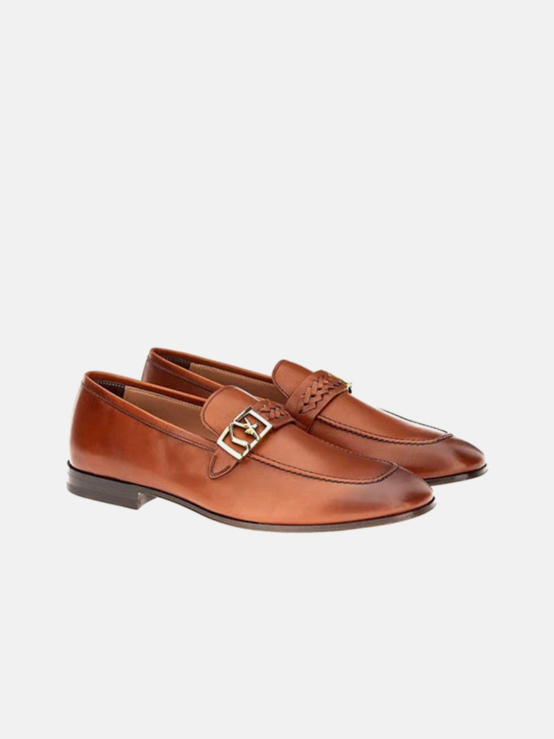 Salvatore Ferragamo Nairobi Logo Plaque Loafers - Brown