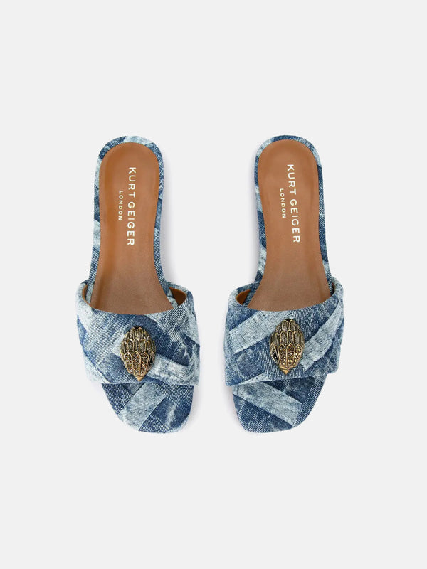 Kurt Geiger London Kensington Flat Sandal - Denim