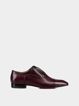 Christian Louboutin Greghost Leather Oxford Shoes - Bordeaux