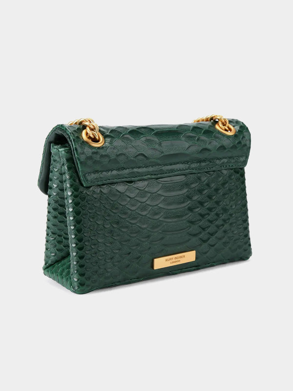 Kurt Geiger London Mini Leather Kensington Bag - Dark Green