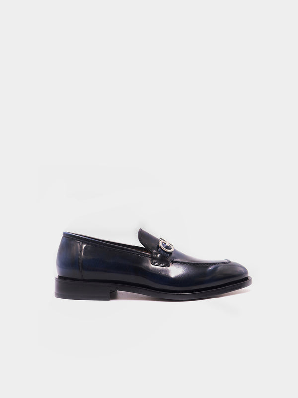 Salvatore Ferragamo Gustav Ultramarin Calf Nero Trim - Black / Blue