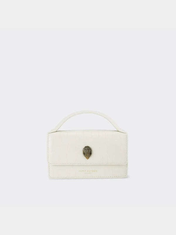 Kurt Geiger London Extra Small Bond Top Handle Bag - White