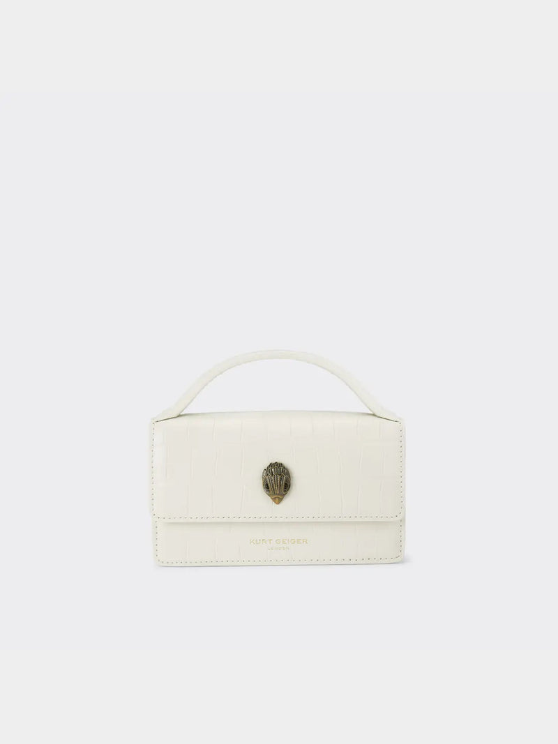 Kurt Geiger London Extra Small Bond Top Handle Bag - White