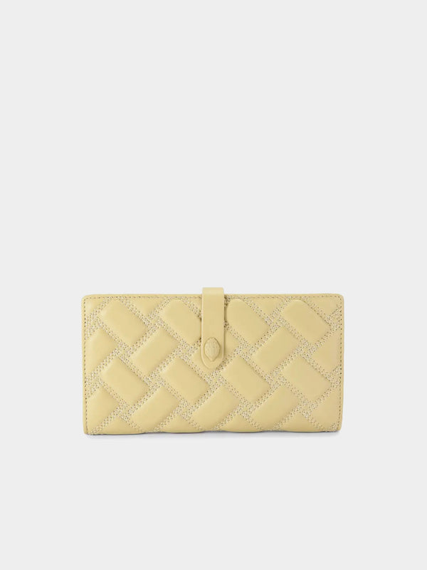 Kurt Geiger London Drench Leather Wallet - Cream