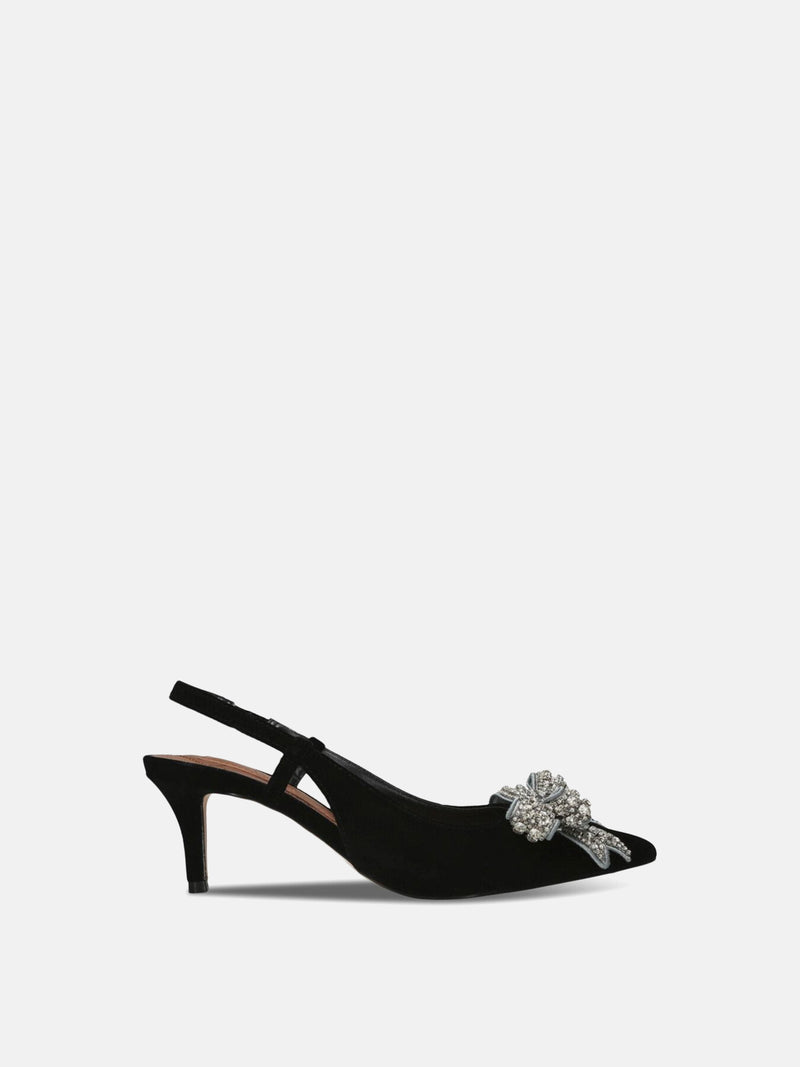 Kurt Geiger London Belgravia Bow Slingback - Black