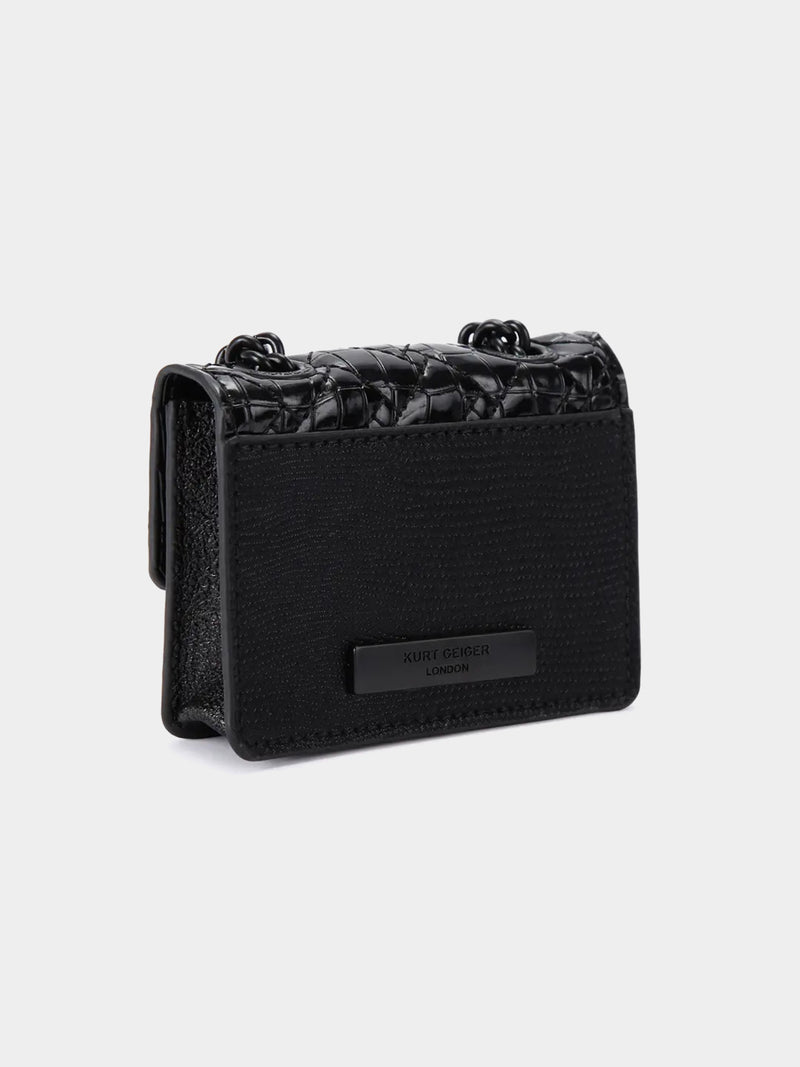 Kurt Geiger London Micro Kensington Drench Bag - Black