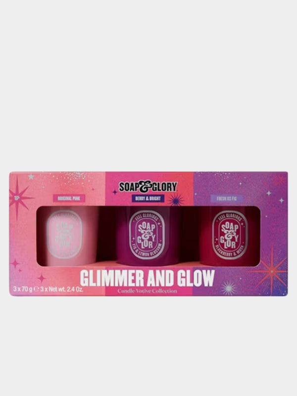 Soap & Glory Glimmer and Glow Votive Candle Trio Gift Set