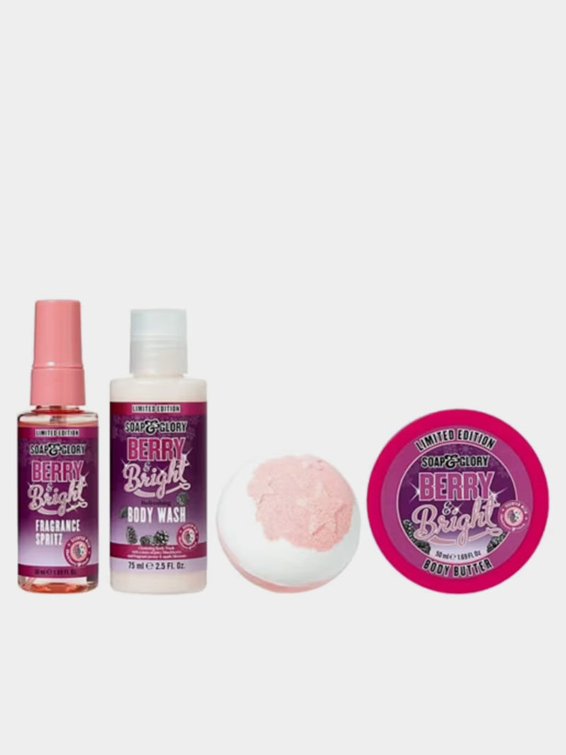 Soap & Glory Be Berry & Bright 4 Piece Gift Set