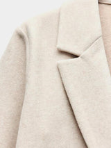 Zara Soft Button Coat - Off White