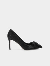 Kurt Geiger London Belgravia Crystal Bow Heels - Black