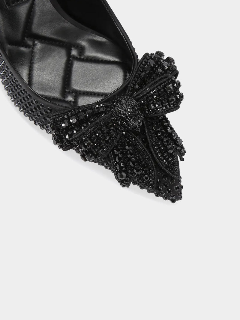 Kurt Geiger London Belgravia Crystal Bow Heels - Black