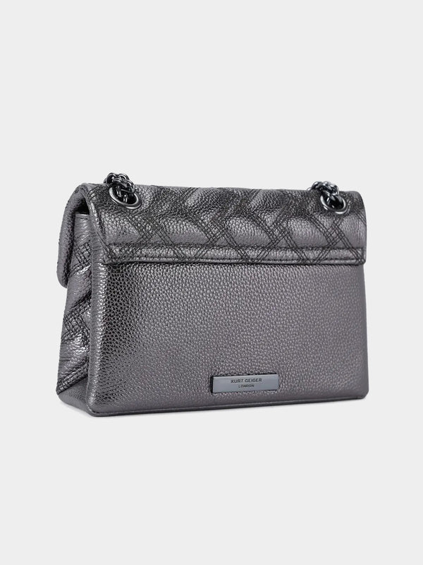 Kurt Geiger London Mini Kensington Drench Bag - Gunmetal