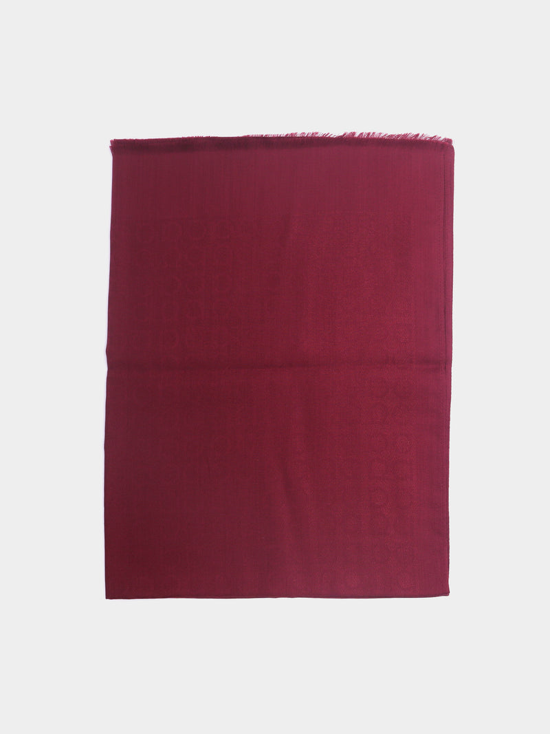 Salvatore Ferragamo Gancini Jacquard Scarf - Deep Red