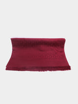 Salvatore Ferragamo Gancini Jacquard Scarf - Deep Red