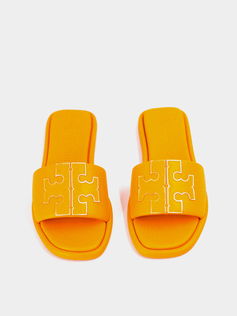 Tory Burch Double T Sport Slide - Yellow Mustard