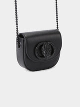 Kurt Geiger London Micro Drench Chelsea Saddle Bag - Black