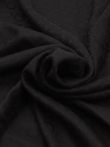 Salvatore Ferragamo Gancini Jacquard Scarf - Black