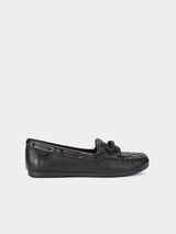 Kurt Geiger London Eagle Moccasin Drench Flat - Black