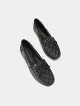 Kurt Geiger London Eagle Moccasin Drench Flat - Black