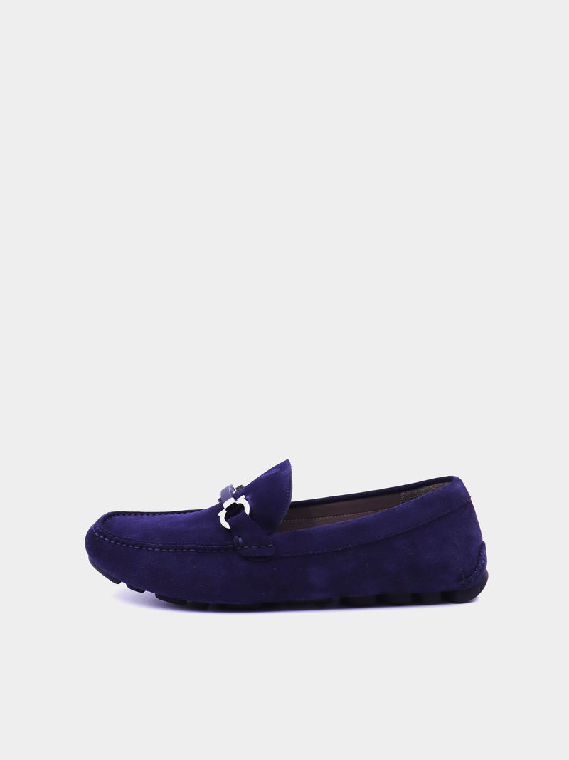 Salvatore Ferragamo Salamanca Suede Loafers - Navy