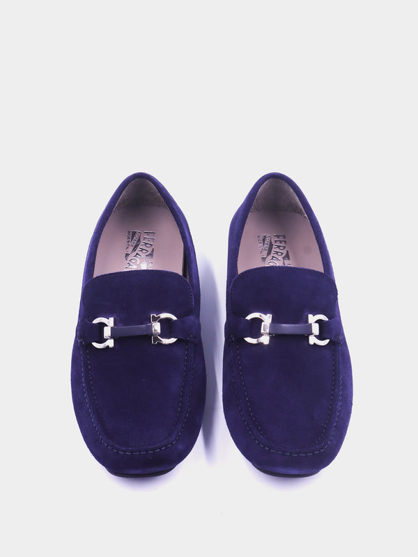 Salvatore Ferragamo Salamanca Suede Loafers - Navy