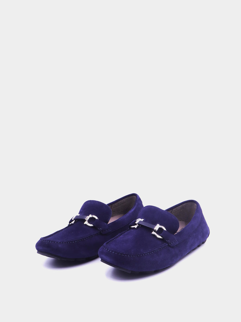 Salvatore Ferragamo Salamanca Suede Loafers - Navy