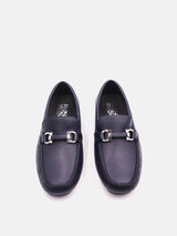 Salvatore Ferragamo Salamanca Nero Skin Loafer - Blue Marin