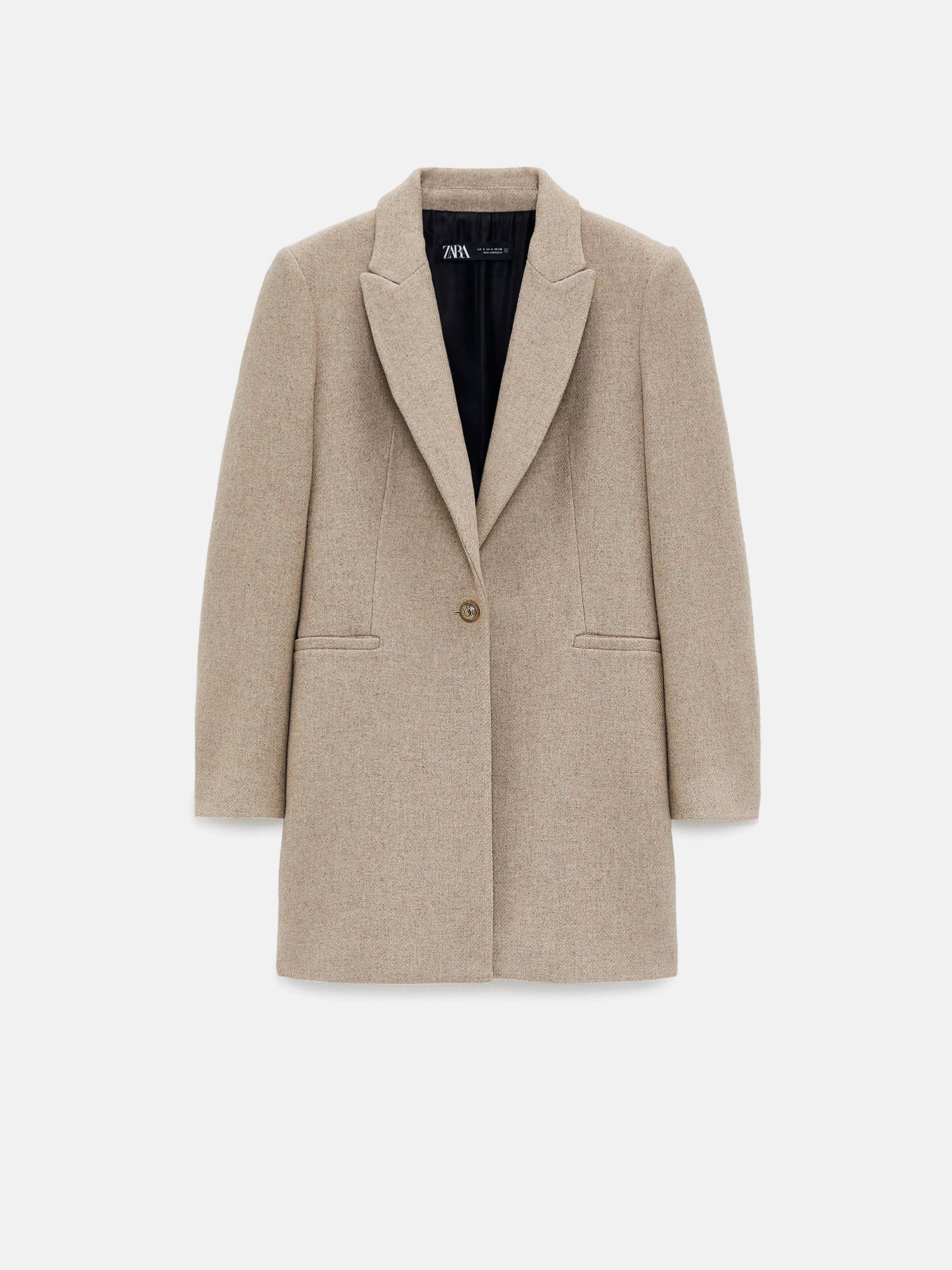 Zara Fitted Wool Blend Coat